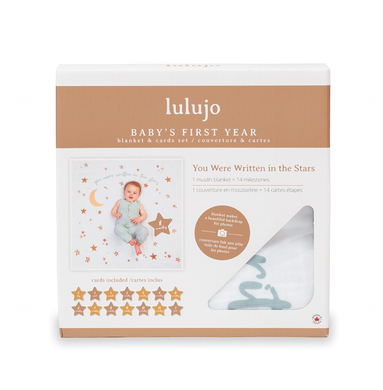 Baby's 1st Year Swaddle & Milestone Cards - Stars