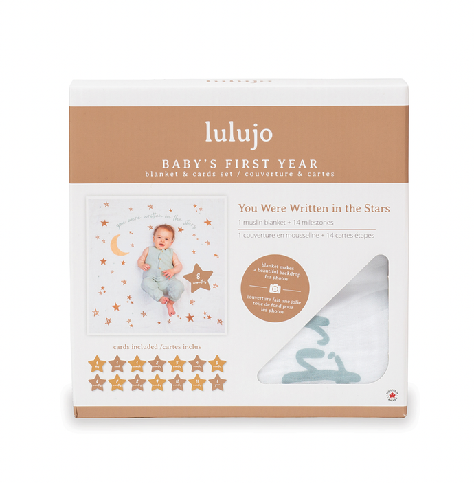 Baby's 1st Year Swaddle & Milestone Cards - Stars