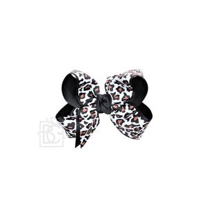 LAYERED LEOPARD BOW ON CLIP