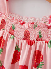 Load image into Gallery viewer, Summer Girls Strawberry and Plaid Dress
