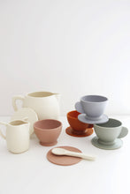 Load image into Gallery viewer, Cream Multi Mix Silicone Tea Play Set
