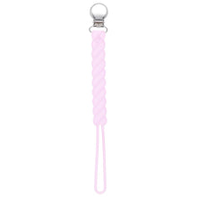 Load image into Gallery viewer, Twist Pink All Silicone Modern Pacifier Clip