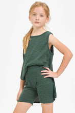 Load image into Gallery viewer, Waffle Knit Sleeveless Top and Biker Shorts Set