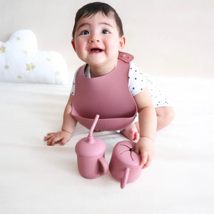 Sippy Cup with Straw, Spill-Proof & Anti-Stain - Almond