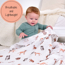 Load image into Gallery viewer, Adorable Dog Print Baby Swaddle Blanket