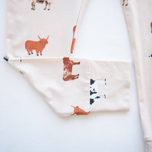Load image into Gallery viewer, Bamboo 2-Way Convertible Zip Romper | Oatmeal Cow (0-24m)