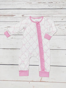 Pink Bow Bamboo Zipper Sleeper