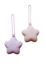 Load image into Gallery viewer, Lavender/Soft Pink Silicone Pacifier Case (2 Pack)