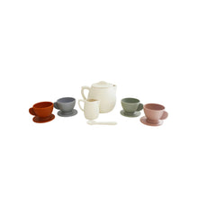 Load image into Gallery viewer, Cream Multi Mix Silicone Tea Play Set