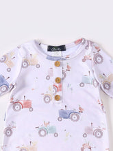 Load image into Gallery viewer, Tractor Quack Baby Knotted Gown