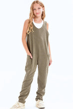 Load image into Gallery viewer, Embossed Rib Sleeveless Jumpsuit /Overall /Onesie