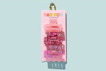 Load image into Gallery viewer, For Fun - Pink Confetti Claw Clip Trio