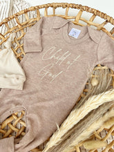 Load image into Gallery viewer, Baby Romper | Child of God Mocha Brown Outfit