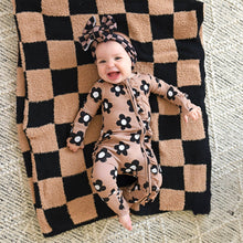 Load image into Gallery viewer, Coco RUFFLE ZIP Bamboo One Piece Flowers Baby Clothing
