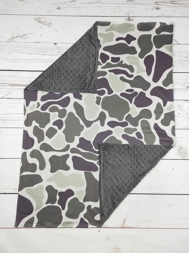 Camo Print Minky Baby Blanket