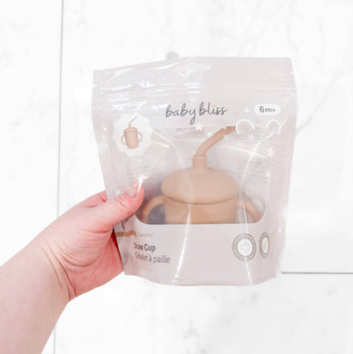 Sippy Cup with Straw, Spill-Proof & Anti-Stain - Caramel