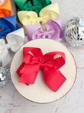 Load image into Gallery viewer, Classic Scalloped Bows - Alligator Clip - 4.5&quot;