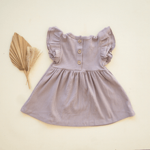 Load image into Gallery viewer, Organic Cotton Ruffle Dress | Mushroom