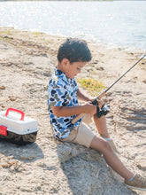 Load image into Gallery viewer, Boys Fish Camo Catch Knit Short Sleeve Performance Polo