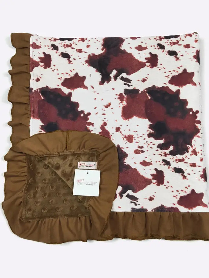 Cowhide Minky Blanket