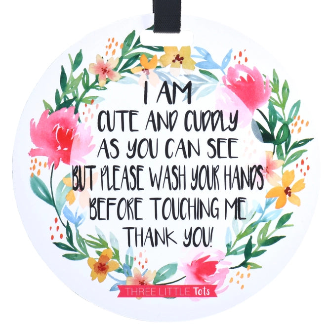 Cute Flower- No Touching Baby Car Seat & Stroller Tag