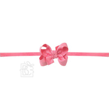 Load image into Gallery viewer, 1/4&quot; NYLON PANTYHOSE HEADBAND W/SIGNATURE GROSGRAIN BOW