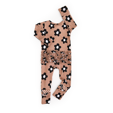 Load image into Gallery viewer, Coco RUFFLE ZIP Bamboo One Piece Flowers Baby Clothing