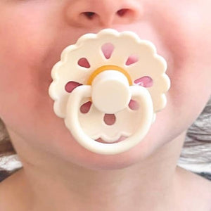 Natural Latex Pacifiers - Size(0-6M) Blush & Cream