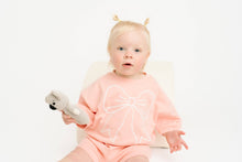 Load image into Gallery viewer, Pastel Pink Bow Shorts Set