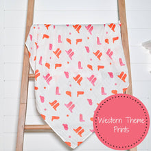 Load image into Gallery viewer, Life is Better in Pink Boots Baby Swaddle Blanket