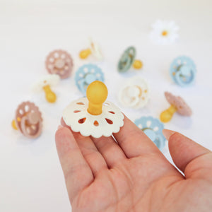 Natural Latex Pacifiers - Size(0-6M) Blush & Cream
