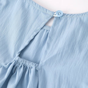 Girls' Blue Sleeveless Dress
