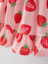 Load image into Gallery viewer, Summer Girls Strawberry and Plaid Dress