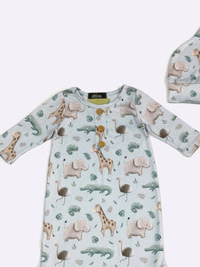 Zoological Baby Knotted Gown