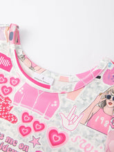 Load image into Gallery viewer, TS Twirly  Print Girls Milk Silk Dress