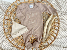Load image into Gallery viewer, Baby Romper | Child of God Mocha Brown Outfit