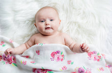 Load image into Gallery viewer, Deluxe Bamboo Swaddle - Posies