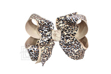 Load image into Gallery viewer, LAYERED LEOPARD BOW ON CLIP