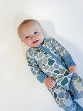 Load image into Gallery viewer, Watercolor Camo - Convertible Zip Pajamas