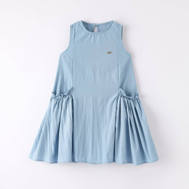 Girls' Blue Sleeveless Dress