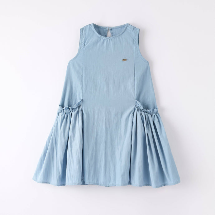 Girls' Blue Sleeveless Dress