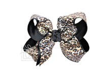 Load image into Gallery viewer, LAYERED LEOPARD BOW ON CLIP