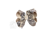 Load image into Gallery viewer, LAYERED LEOPARD BOW ON CLIP