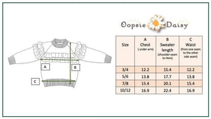 Kids Wine Double Ruffle Crew Neck Fall Winter Sweater