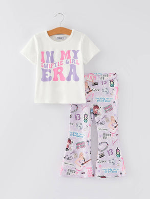 “IN MY SWIFTIE GIRL ERA” Print Top +Pants Set
