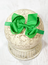 Load image into Gallery viewer, Scalloped Classic Size Bow Headband
