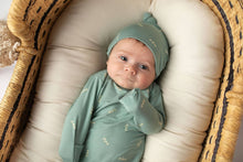 Load image into Gallery viewer, Arrow Print Knotted Newborn Baby Gown Pajamas