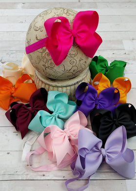 Oversize Bow Satin Headband