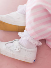 Load image into Gallery viewer, Girls White 3-Pack Ruffle Ankle Socks