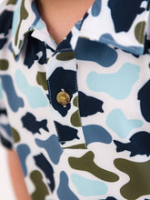 Load image into Gallery viewer, Boys Fish Camo Catch Knit Short Sleeve Performance Polo